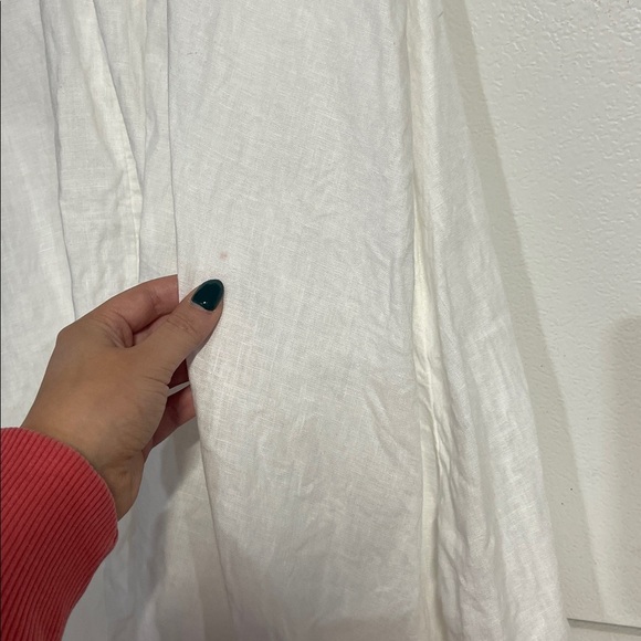 J CREW WOMENS HALTER MIXY MIDI LONG DRESS LINEN WHITE MEDIUM CL648 - Picture 6 of 9